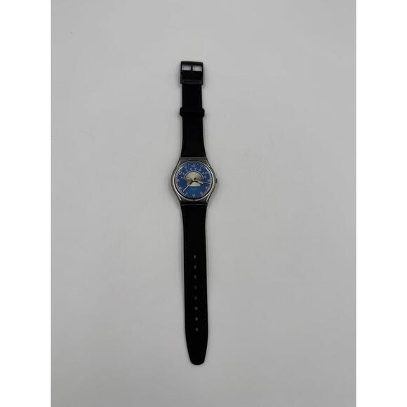 Swatch Watch Blue Tune GX119 Leather 34mm 1990 unisex New main image 5